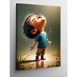 Kanvas Tablo Yağmurdaki Çocuk