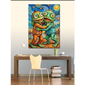Kanvas Tablo Sarılan Kurbağalar 70x100 cm