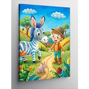Kanvas Tablo Çiftlikteki Çocuk 70x100 cm