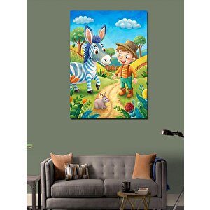 Kanvas Tablo Çiftlikteki Çocuk 70x100 cm