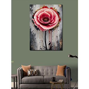 Kanvas Tablo Pembe Gelincik Çiçeği 100x140 cm