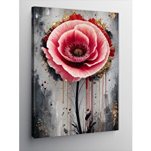 Kanvas Tablo Pembe Gelincik Çiçeği 70x100 cm