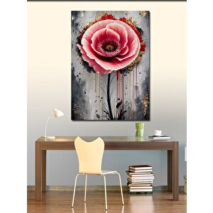 Kanvas Tablo Pembe Gelincik Çiçeği 70x100 cm