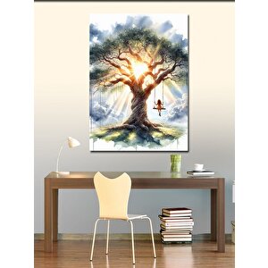 Kanvas Tablo Salıncakta Sallanan Çocuk 70x100 cm