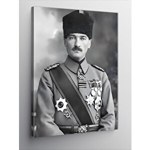 Kanvas Tablo Siyah Beyaz Mustafa Kemal