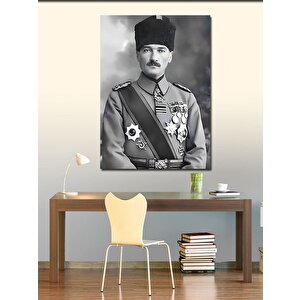 Kanvas Tablo Siyah Beyaz Mustafa Kemal