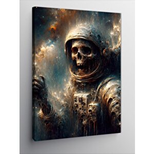 Kanvas Tablo İskelet Astronot