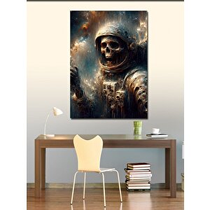 Kanvas Tablo İskelet Astronot