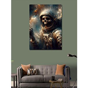 Kanvas Tablo İskelet Astronot
