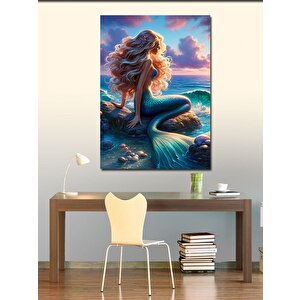 Kanvas Tablo Sarı Saçlı Deniz Kızı 100x140 cm
