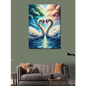 Kanvas Tablo Beyaz Kuğular 70x100 cm