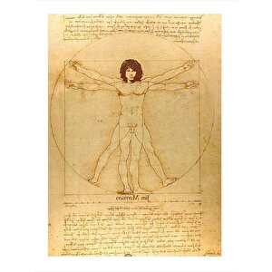 Jim Morrison Anatomisi Desenli Ahşap Tablo 25cmx 35cm 25x35 cm
