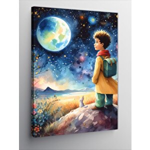 Kanvas Tablo Dolunay Ve Çocuk 100x140 cm