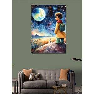 Kanvas Tablo Dolunay Ve Çocuk 100x140 cm