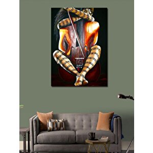 Kanvas Tablo Çellosuna Sarılan Kadın 100x140 cm