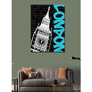 Kanvas Tablo Londra Temalı 100x140 cm