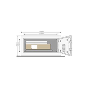 Yüksek Güvenlikli Laptop Tip Yleb 200 Eb1 Çelik Kasa