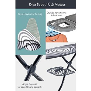Diva Sepetli Ütü Masası Antrasit – Ubs14012