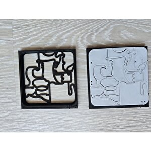 Emel Home Montessori 3d Hayvan Figürlü Puzzle 18 Parça Zeka Oyunu Beyaz