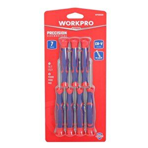 Workpro Wp200509 7 Parça Profesyonel Cr-v Manyetik Hassas Tornavida Seti