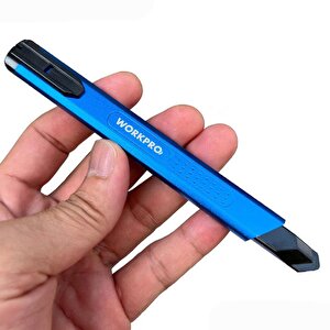 Workpro Wp212012 9mm Alüminyum Kasa Cep Askılı Maket Bıçağı (mavi̇)