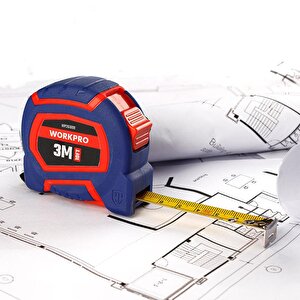 Workpro Wp261008 3mx16mm/10ft. Naylon Kaplama Sarı Çelik Şerit Metre