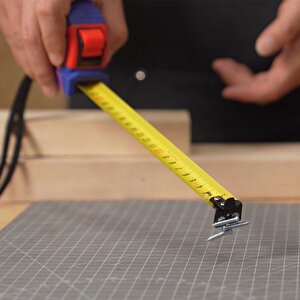 Workpro Wp261044 8mx25mm Naylon Kaplama Sarı Çift Taraflı Manyetik Çelik Şerit Metre