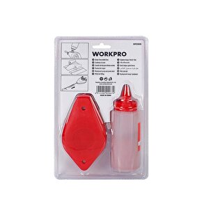 Workpro Wp329019 Çizim İpi Seti 115gr Kırmızı Çizim İpi Boyası + Mini Su Terazisi + 30m Çizim İpi