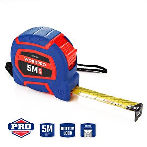 Workpro Wp261009 5mx19mm/16ft. Naylon Kaplama Sarı Çelik Şerit Metre