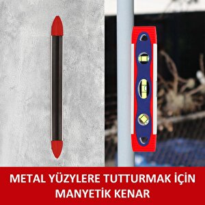 Workpro Wp262027 225mm Manyetik Şoka Dayanıklı Torpedo Su Terazisi