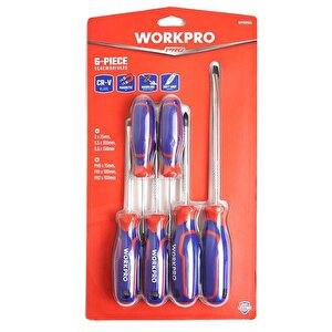 Workpro Wp200504 6 Parça Profesyonel Cr-v Manyetik Tornavida Seti