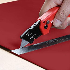 Workpro Wp211018 Profesyonel Katlanır Çok Amaçlı Rötuş Maket Bıçağı + 10 Adet Yedek Bıçak