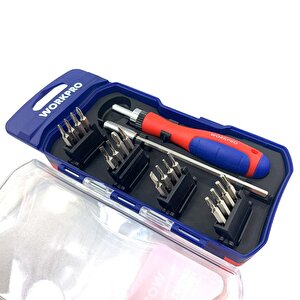 Workpro Wp200516 18 Parça Profesyonel Cr-v Cırcırlı Hassas/elektronikçi Bits Tornavida Seti