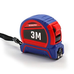 Workpro Wp261040 3mx16mm Naylon Kaplama Sarı Çift Taraflı Manyetik Çelik Şerit Metre
