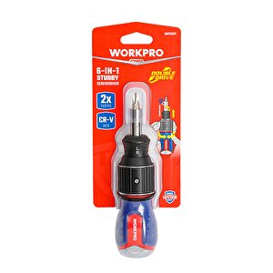 Workpro Wp221071 6-in-1 Profesyonel Cr-v Cırcırlı Manyetik Topaç Tornavida Seti
