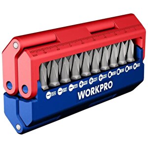 Workpro Wp221062 13 Parça Manyetik Cr-v Vidalama Bits Uç Seti