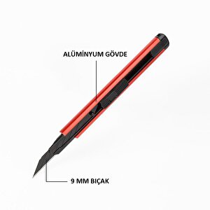 Workpro Wp212020 9mm Alüminyum Kasa Cep Askılı Maket Bıçağı (kirmizi)