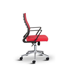 Capri Fileli Ev Ofis Koltuğu Çalışma Koltuğu Bilgisayar Sandalyesi Kırmızı