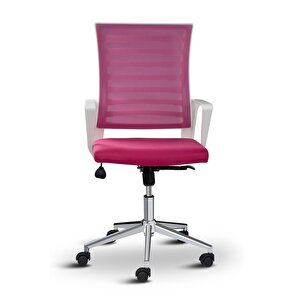 Ceo Fileli Çalışma Koltuğu Ofis Sandalyesi Çalışma Sandalyesi Pembe