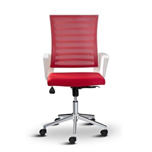 Ceo Fileli Çalışma Koltuğu Ofis Sandalyesi Çalışma Sandalyesi Kırmızı
