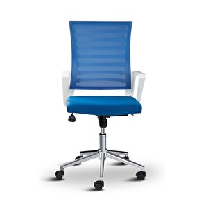 Ceo Fileli Çalışma Koltuğu Ofis Sandalyesi Çalışma Sandalyesi Mavi