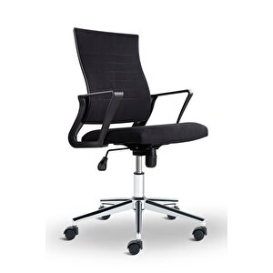 Rigel 55300 Metal Ayaklı Çalışma Koltuğu Ofis Sandalyesi Siyah