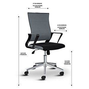 Rigel 55500 Metal Ayaklı Çalışma Koltuğu Ofis Sandalyesi