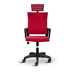 Rigel Başlıklı Ev Ve Ofis Koltuğu Çalışma Koltuğu Kırmızı