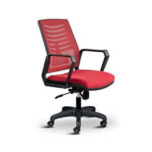 Metis Plus Çalışma Koltuğu Ofis Sandalyesi Bilgisayar Koltuğu Kırmızı