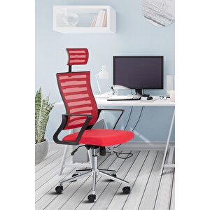 Capri Fileli Başlıklı Fileli Metal Ayaklı Ofis Koltuğu Çalışma Koltuğu
