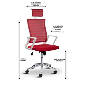 Ceo Fileli Başlıklı Metal Ayaklı Çalışma Koltuğu Ofis Sandalyesi