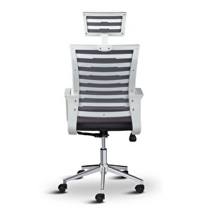 Ceo Fileli Başlıklı Metal Ayaklı Çalışma Koltuğu Ofis Sandalyesi
