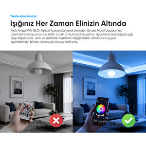 Akıllı Bluetooth Ampul 16 Milyon Renk