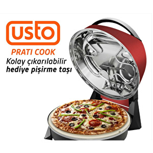 Usto 2855 Prati Cook Çok Amaçlı Pişirici Kırmızı
